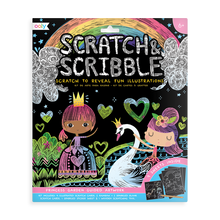 Load image into Gallery viewer, Scratch &amp; Scribble Art Kit - Princess Garden