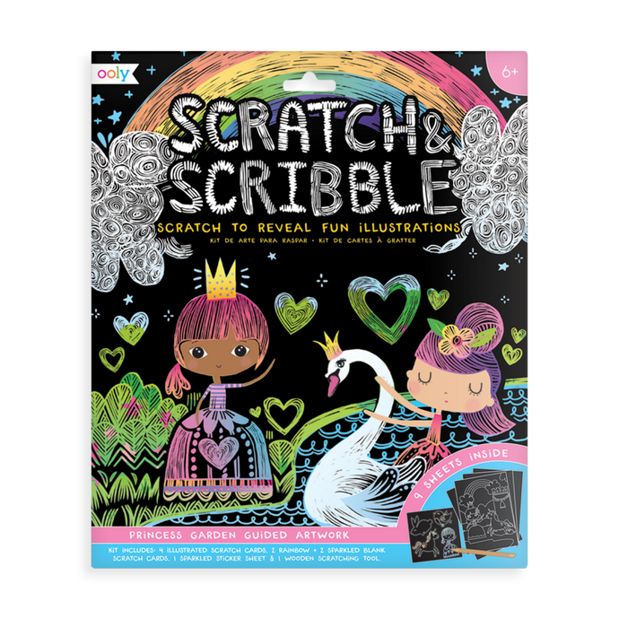 Scratch & Scribble Art Kit - Princess Garden