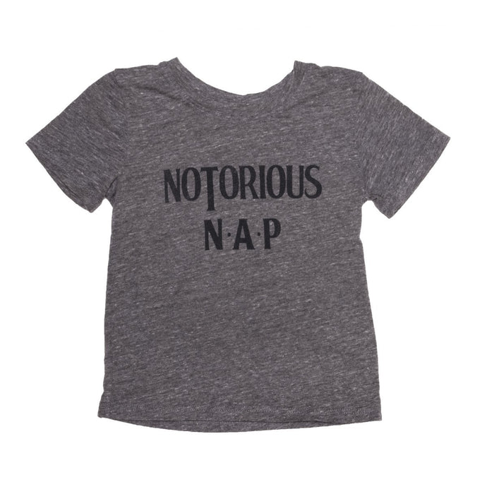 Brokedown - Notorious N.A.P. Baby Tee - Heather Grey