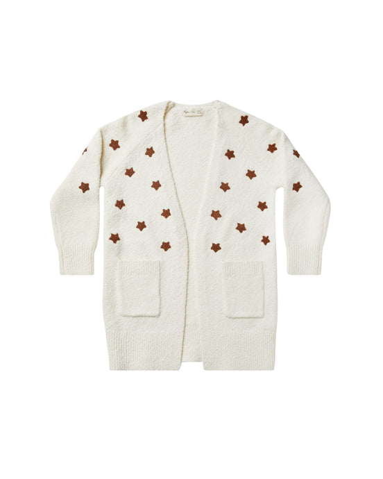 Rylee + Cru - Stars Longline Cardigan - Ivory