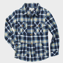 Load image into Gallery viewer, appaman - Snow Fleece Shirt - Blue / Tan Plaid