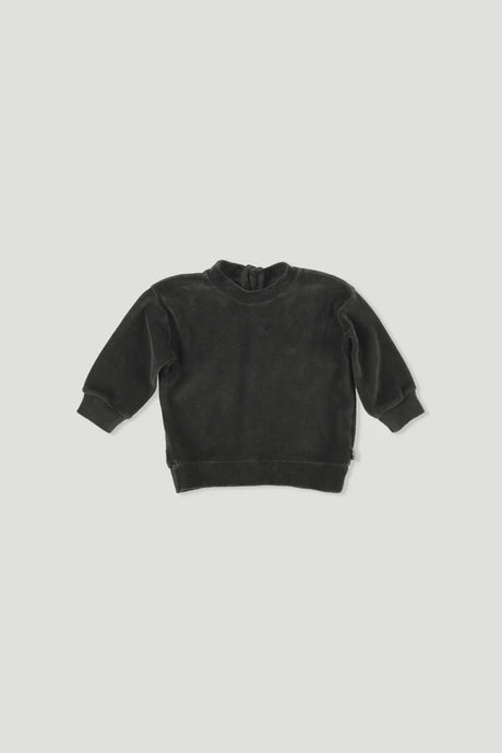 My Little Cozmo - Velour Baby Sweatshirt - Dark Grey