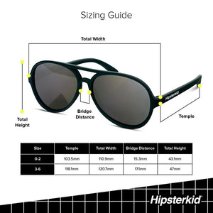 CLASSICS Aviator Black Polarized Sunglasses - Baby (0-2Years)