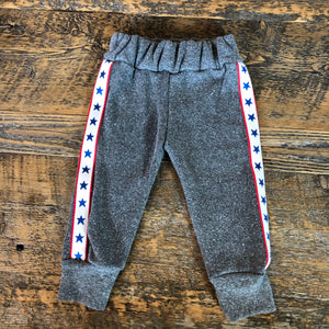Wee Monster - Grey Joggers W/ Red/White/Blue Stars