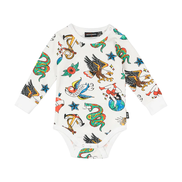 Retro Tats Bodysuit - Multi