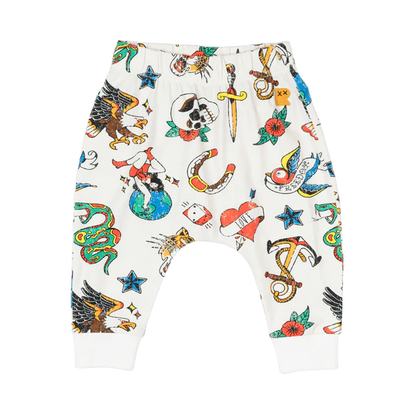 Retro Tats Baby Trackpants - Multi