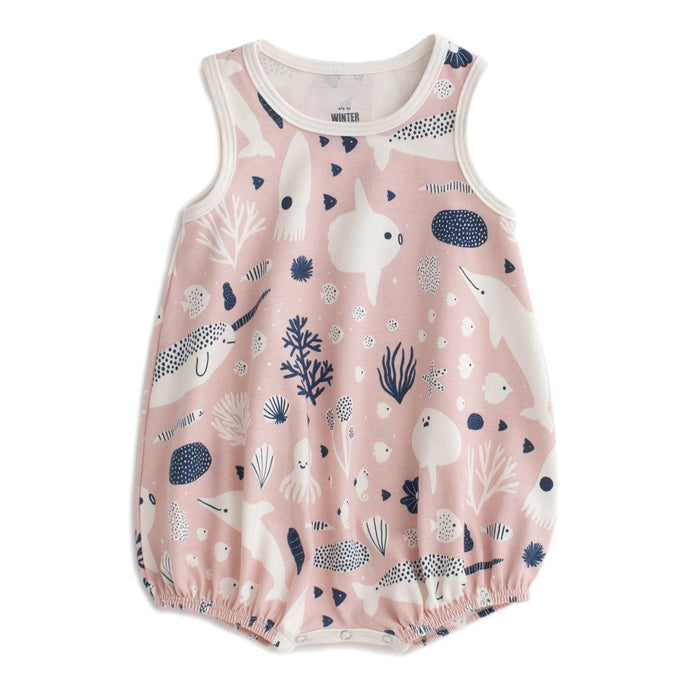 Winter Water Factory Organic Bubble Romper - Sea Creatures