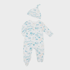 Petidoux - Back to the Chalet Ski Baby Onesie + Hat