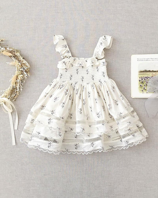 Noralee - Birdie Dress - Cloud Flora