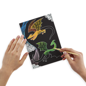 Ooly - Scratch & Scribble Art Kit - Fantastic Dragons