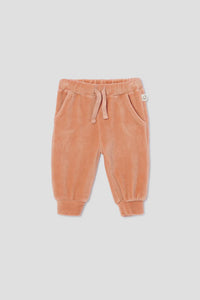 My Little Cozmo - Velour Baby Pants - Pink