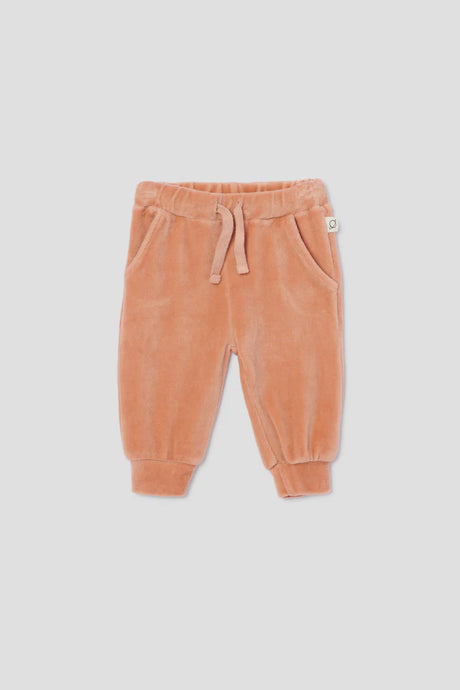 My Little Cozmo - Velour Baby Pants - Pink