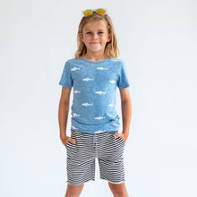 Load image into Gallery viewer, Appaman - Short Sleeve Tee Great White - Moonlight Blue Heather
