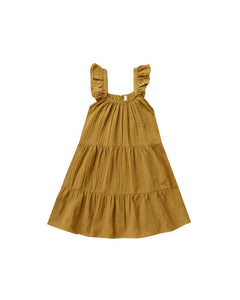 Rylee + Cru - Gold Abbie Tiered Maxi - Gold