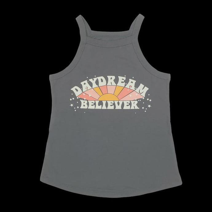 Tiny Whales - Daydream Believer Racer Tank - Faded Black