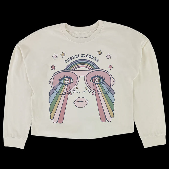 Tiny Whales - Dream In Color Long Sleeve Tee - Natural