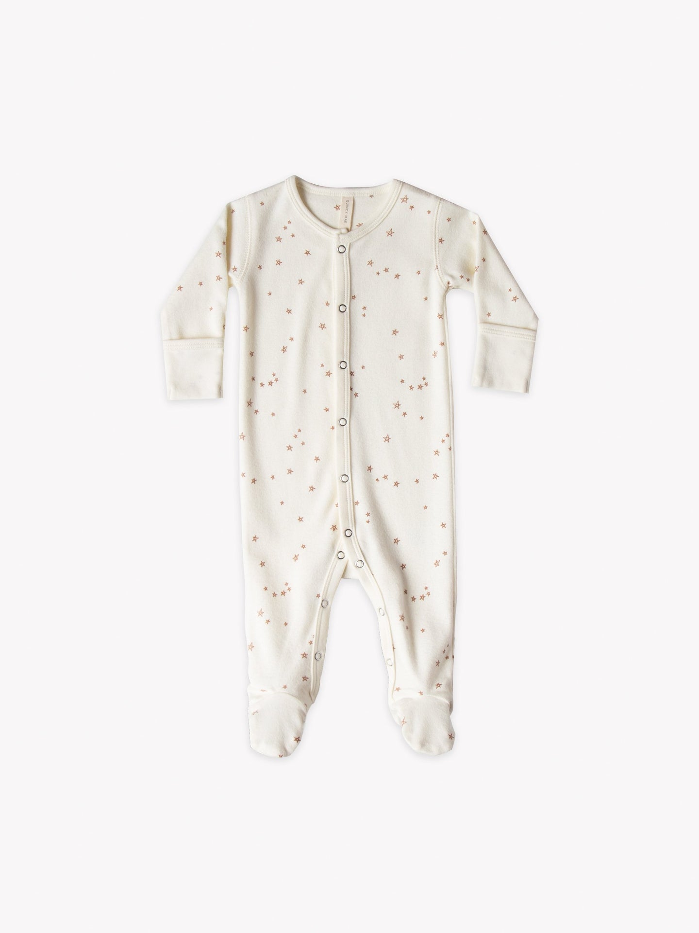 Quincy Mae - Organic Full Snap Footie - Ivory