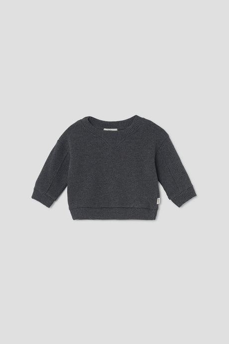 My Little Cozmo - Soft Knit Baby Sweater - Dark Grey