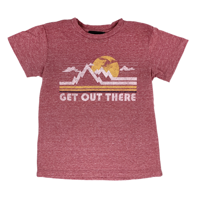 Tiny Whales - Get Out There Short Sleeve Tee - Tri Red