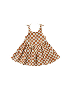 Rylee + Cru - Summer Dress - Rust Check