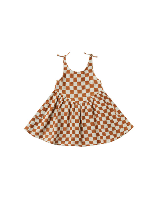 Rylee + Cru - Summer Dress - Rust Check
