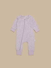 Load image into Gallery viewer, Huxbaby - Organic Huxbear Lavender Terry Zip Romper