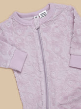 Load image into Gallery viewer, Huxbaby - Organic Huxbear Lavender Terry Zip Romper