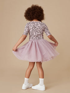 Huxbaby - Jaguar Rib Short Sleeve Ballet Dress - Lilac