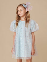 Load image into Gallery viewer, Huxbaby - Rainbow Flower Tulle Party Dress - Sky