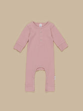 Load image into Gallery viewer, Huxbaby - Organic Dusty Rose Rib Romper - Dusty Rose