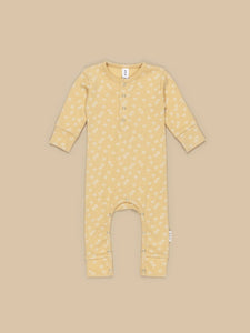 Huxbaby - Organic Mushroom Rib Romper - Golden