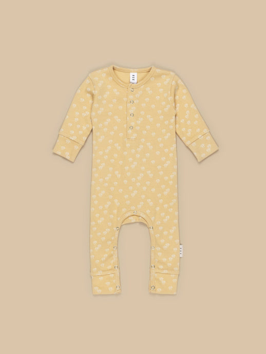 Huxbaby - Organic Mushroom Rib Romper - Golden