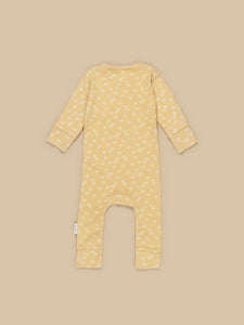 Huxbaby - Organic Mushroom Rib Romper - Golden