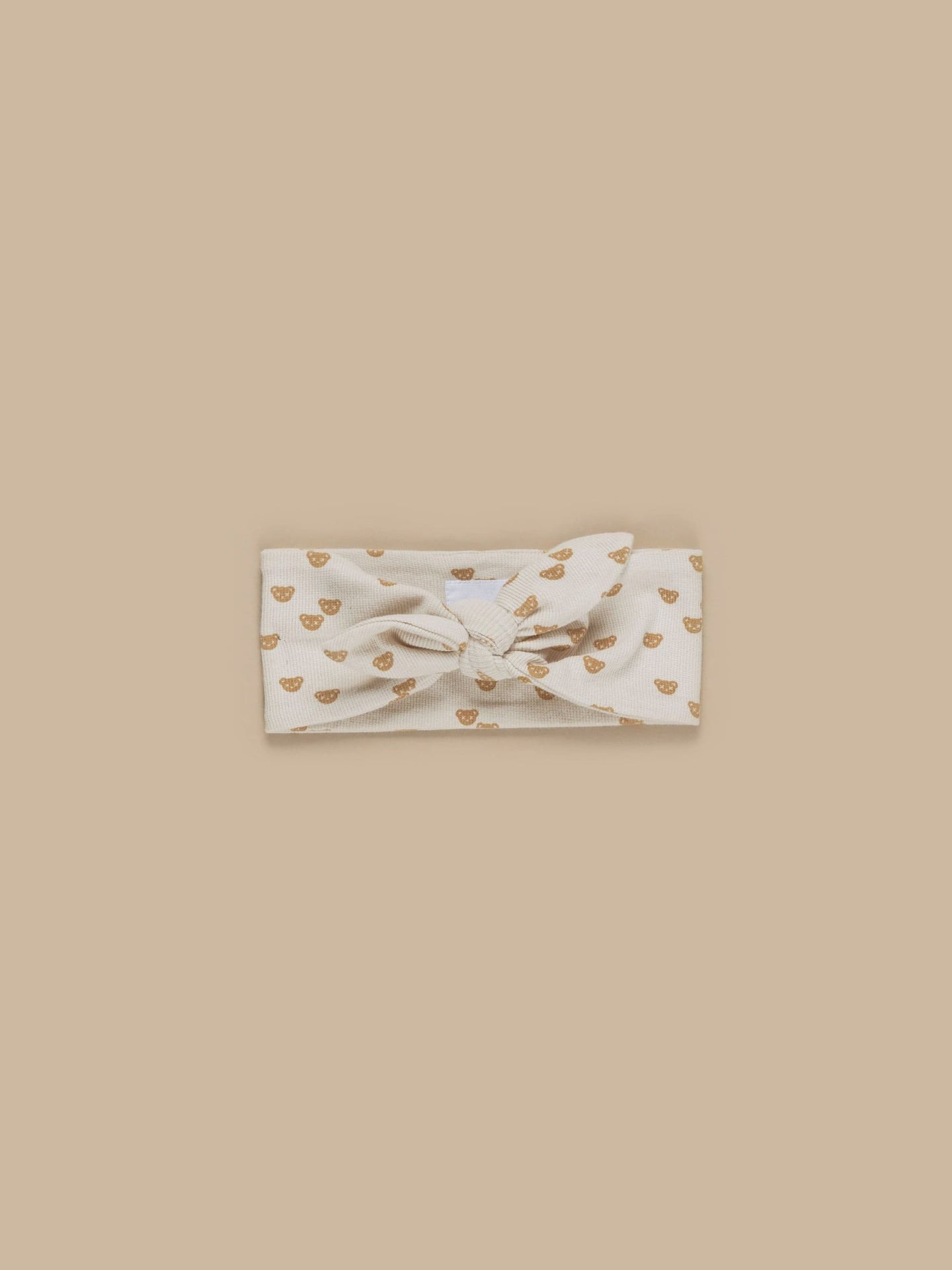 Huxbaby - Organic Beary Cute Rib Headband - Almond