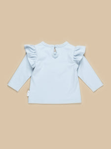 Huxbaby - Organic Fluffy Friends Frill Top - Frozen