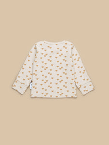 Huxbaby - Organic Beary Cute Rib Henley - Almond