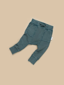 Huxbaby - Organic  Spruce Drop Pocket Crotch Pant - Spruce