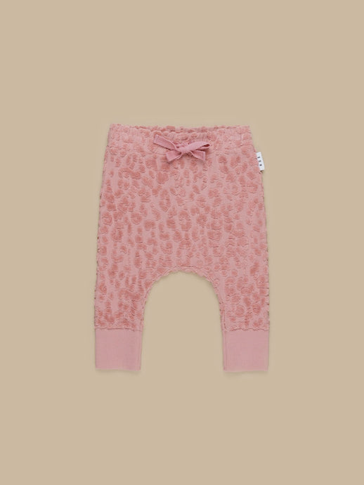 Huxbaby - Organic Dusty Rose Terry Drop Crotch Pant - Dusty Rose