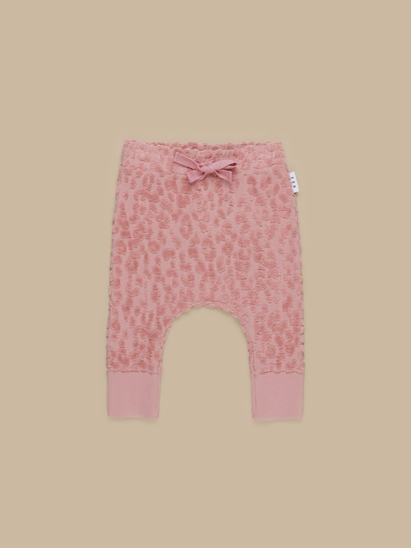 Huxbaby - Organic Dusty Rose Terry Drop Crotch Pant - Dusty Rose