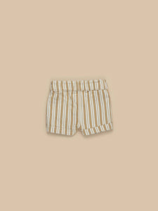 Huxbaby - Stripe Reversible Short - Light Spruce + Amber Stripe