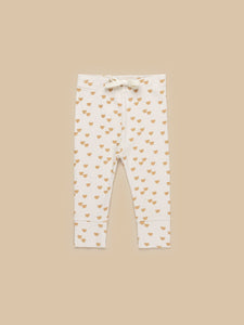 Huxbaby - Organic Beary Cute Rib Legging - Almond