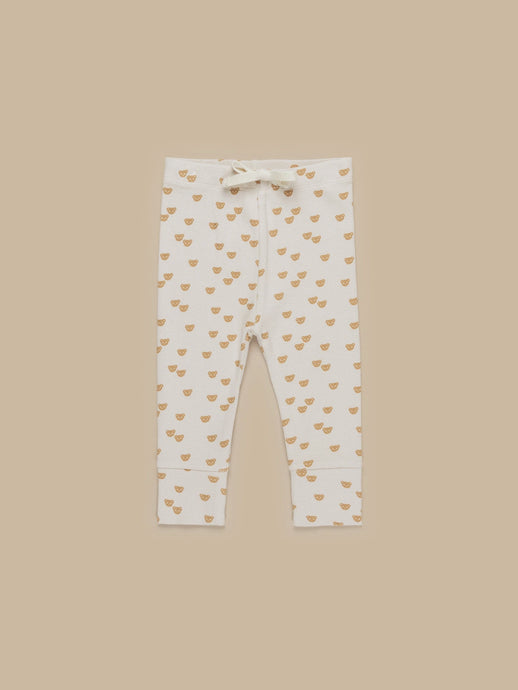 Huxbaby - Beary Cute Rib Legging - Almond