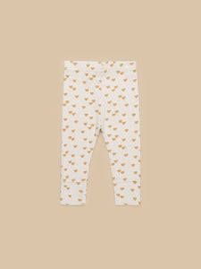 Huxbaby - Organic Beary Cute Rib Legging - Almond