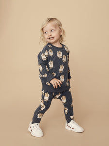 Huxbaby - Organic Hula Hamster Drop Crotch Pant  -  Ink