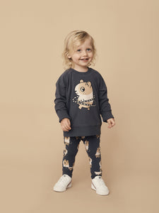 Huxbaby - Organic Hula Hamster Drop Crotch Pant  -  Ink