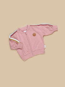 Huxbaby - Organic Retro Track Jacket - Dusty Rose