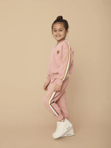 Huxbaby - Organic Retro Track Pant - Dusty Rose