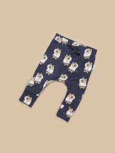 Huxbaby - Organic Hula Hamster Drop Crotch Pant  -  Ink