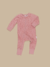 Load image into Gallery viewer, Huxbaby - Organic Dusty Rose Terry Zip Romper - Dusty Rose