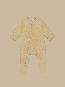 Huxbaby - Organic Golden Terry Zip Romper - Golden